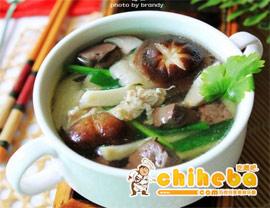 鲜菇猪红汤