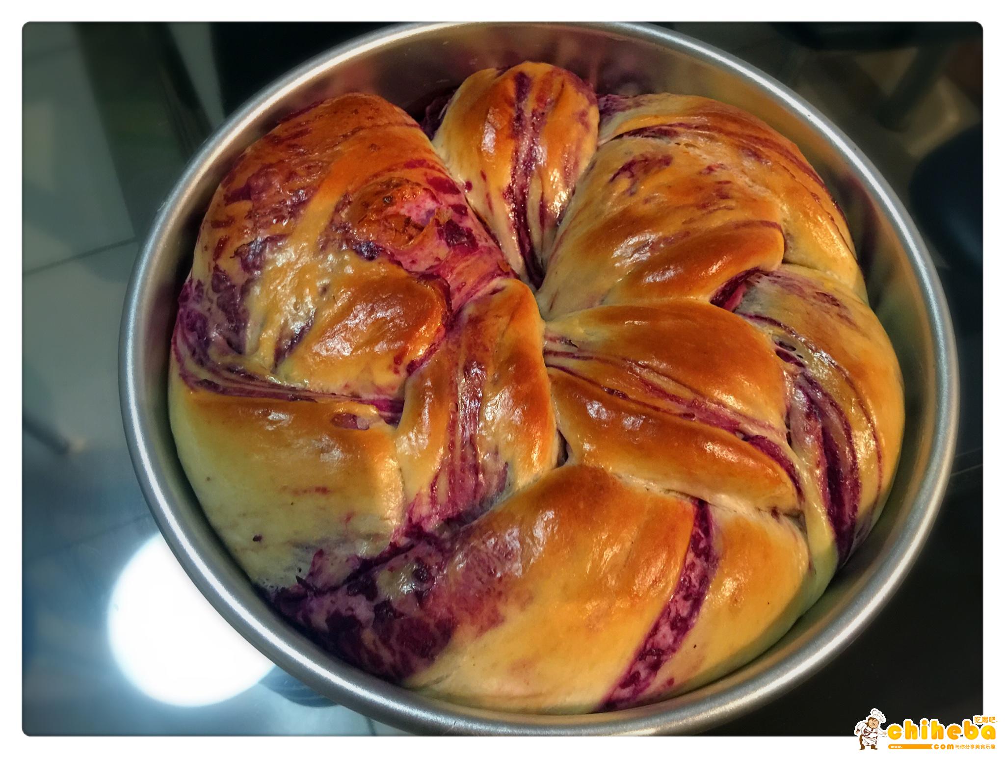 手撕紫薯面包
