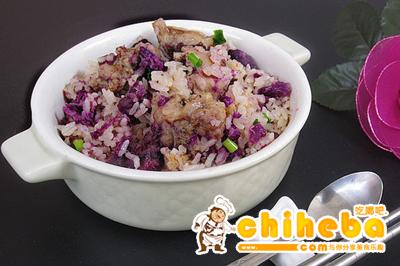 紫薯排骨焖饭